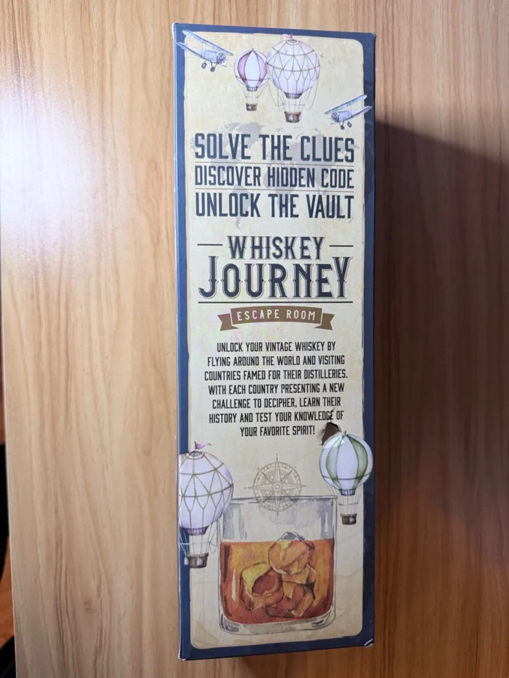 Whiskey Journey Escape Room Game New NIB Boxer Gifts Vault Puzzle Drinking Gift